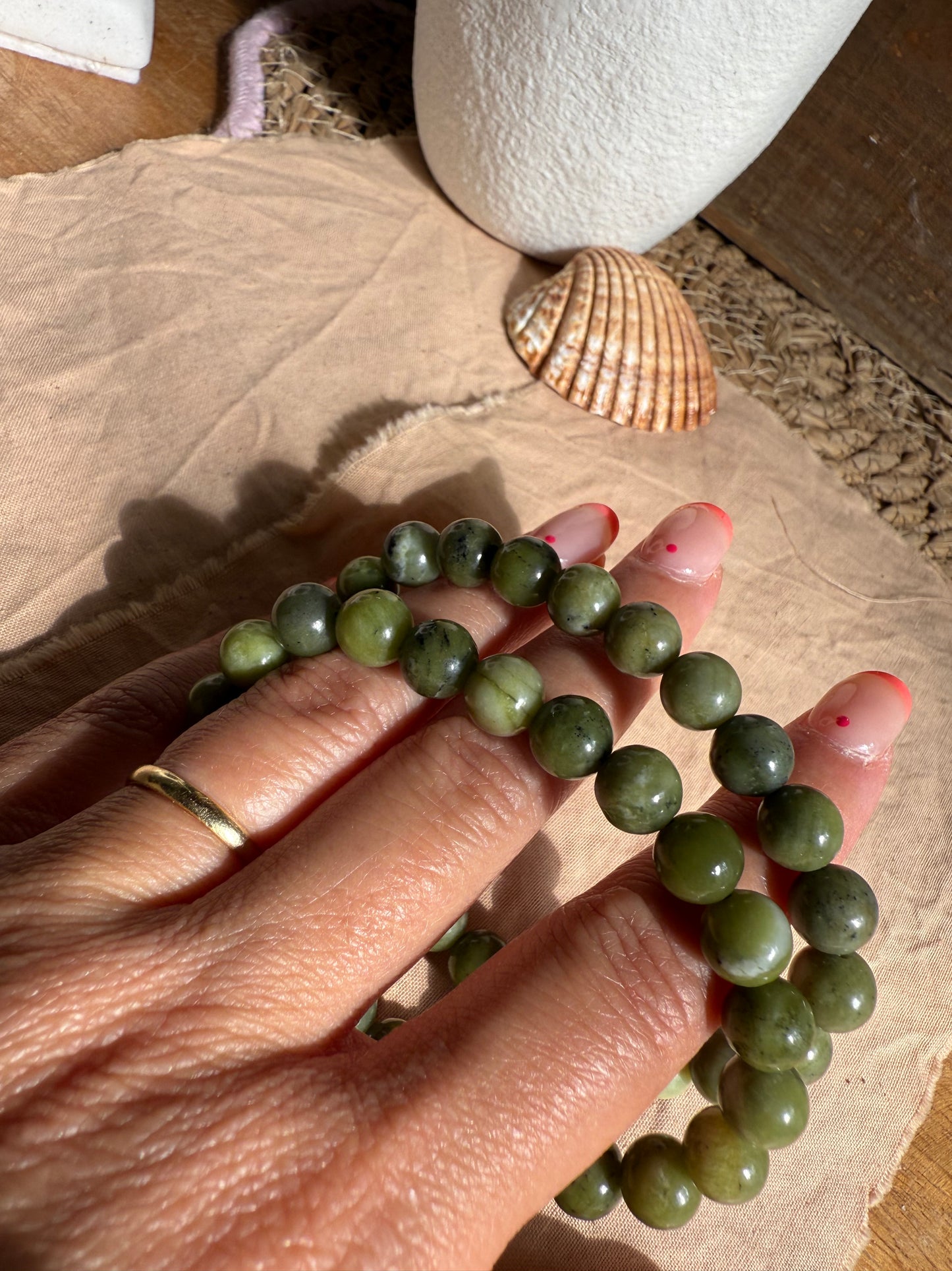 Pulsera Jade de Tailandia 8mm (Abundancia y Prosperidad)