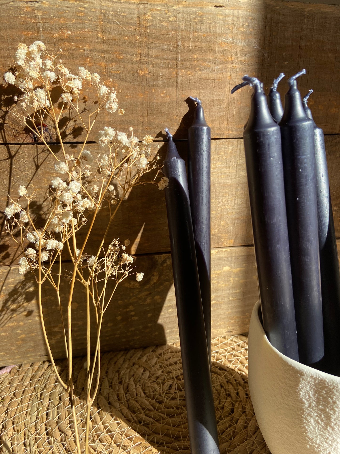 Vela Bujía Negra Manifestación 23cms