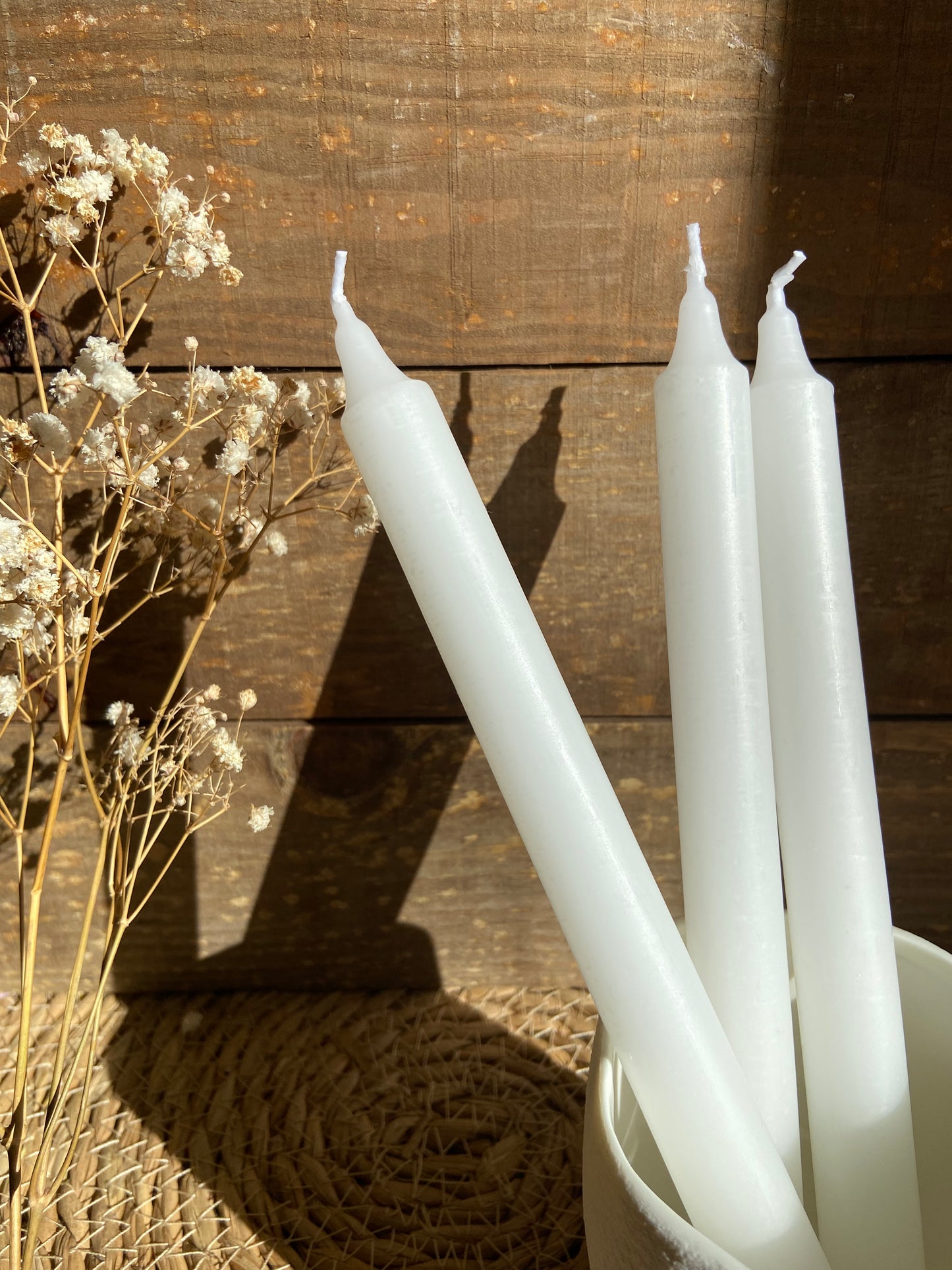 Vela Bujía Blanca Manifestación 23cms