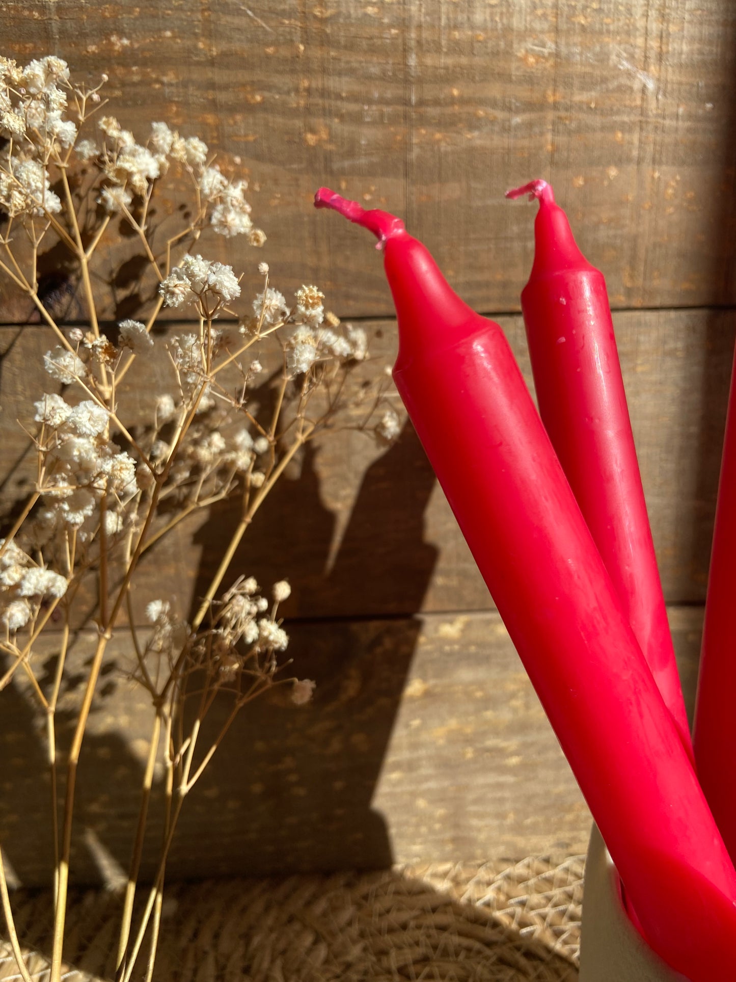 Vela Bujía Roja Manifestación 23cms