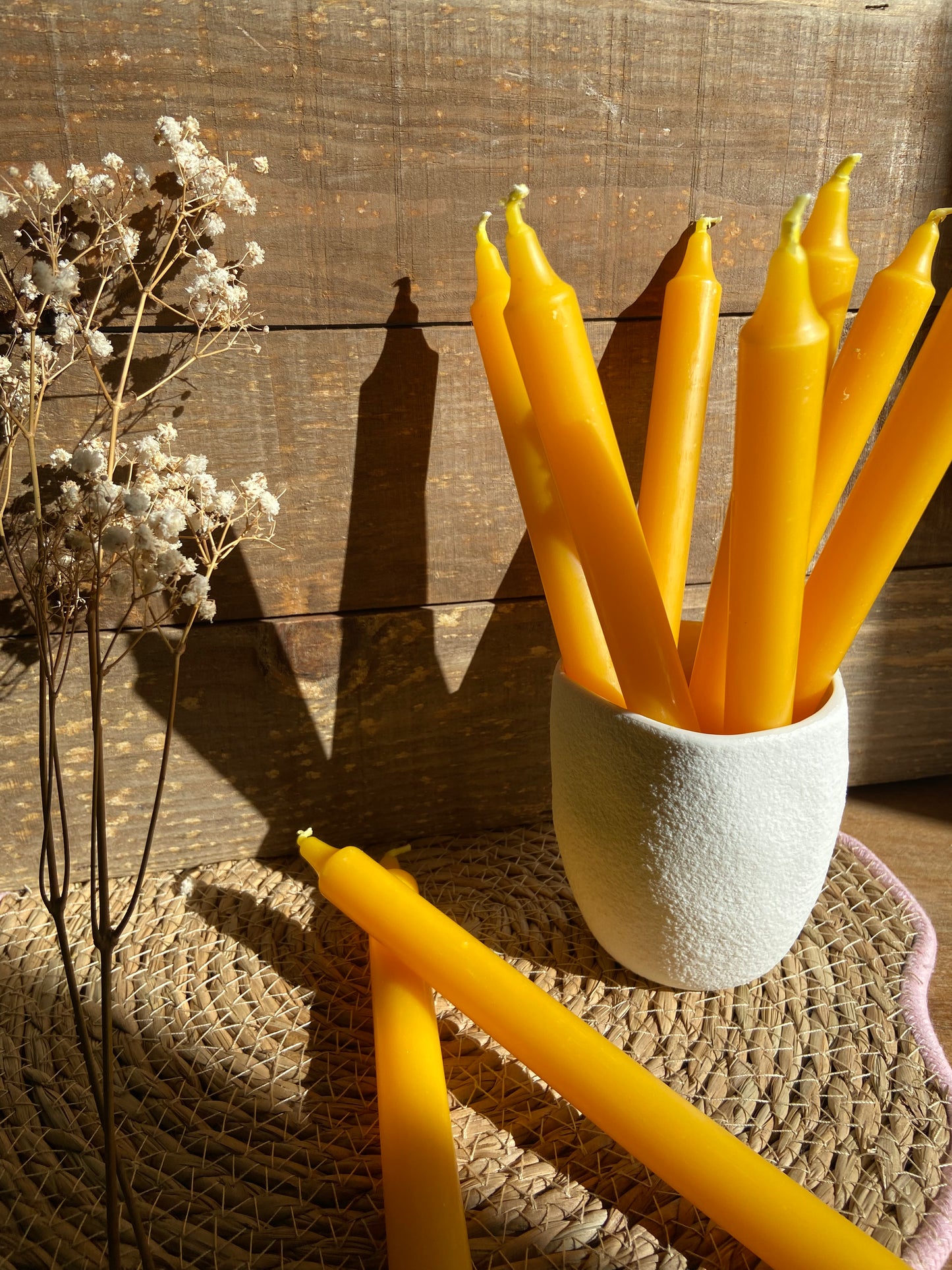 Vela Bujía Amarillo Manifestación 23cms