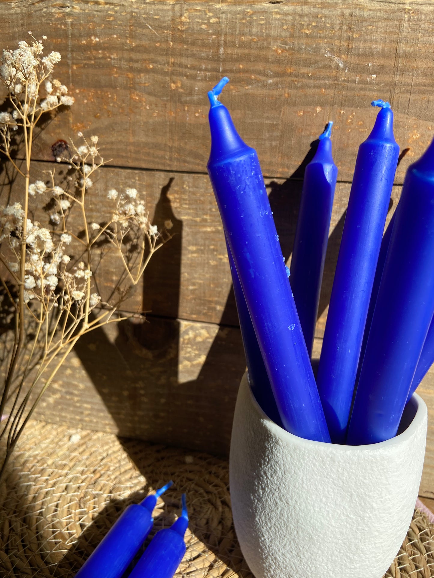 Vela Bujía Azul Manifestación 23cms