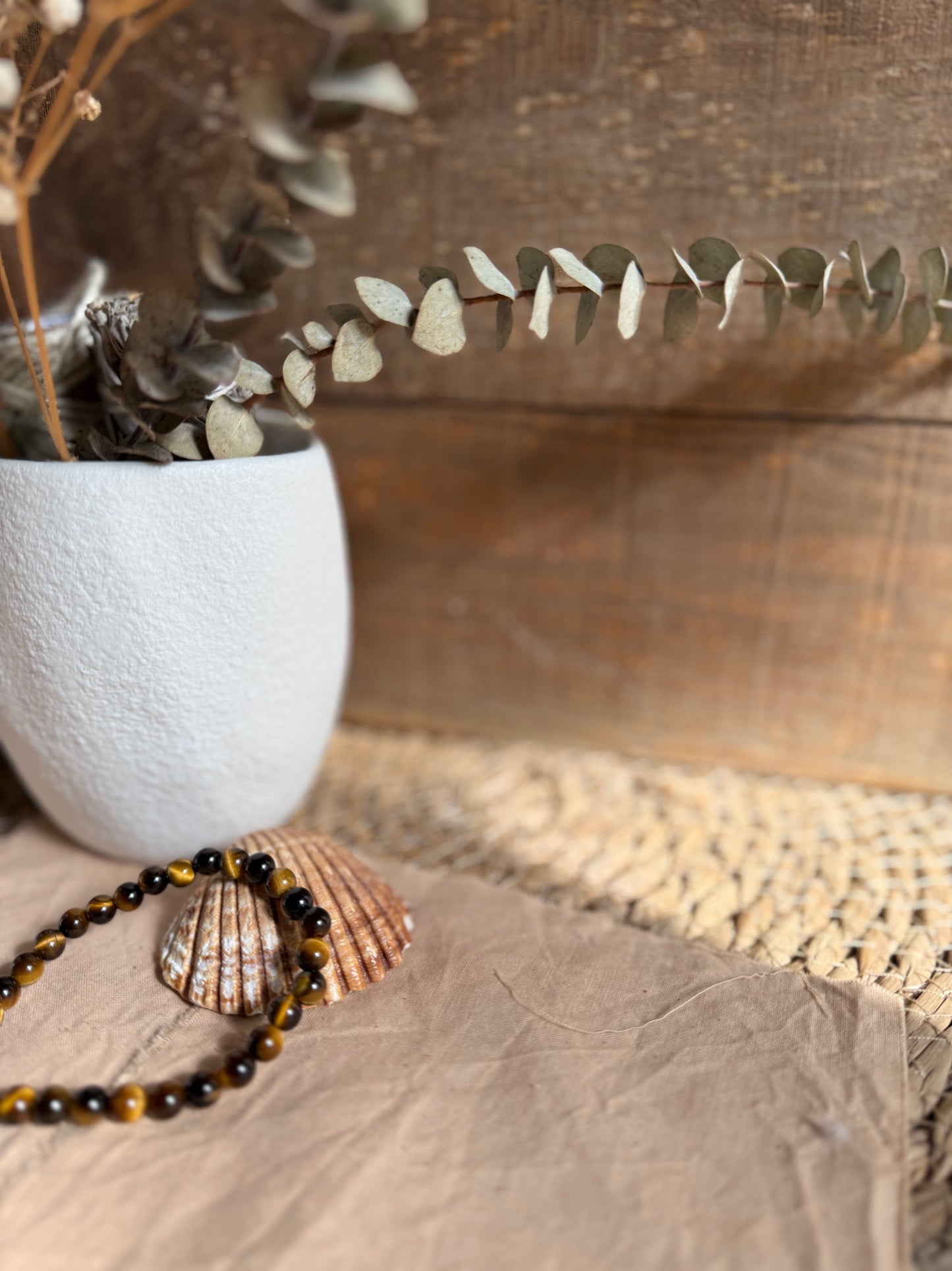 Pulsera Ojo de Tigre 6mm (Coraje, Confianza, Seguridad y Protección)