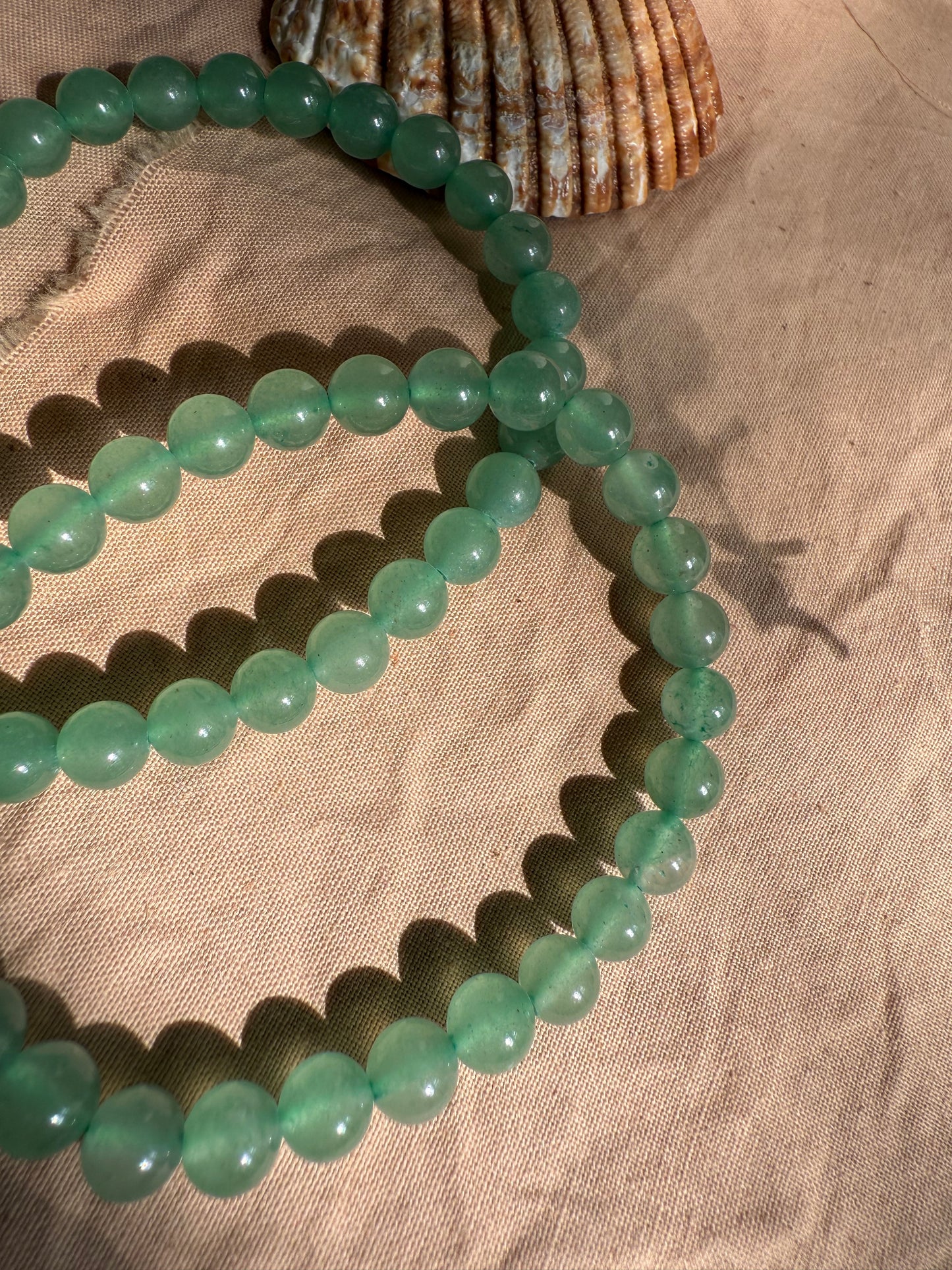 Pulsera Aventurina Verde 6mm (Abundancia, crecimiento y Nuevas oportunidades)