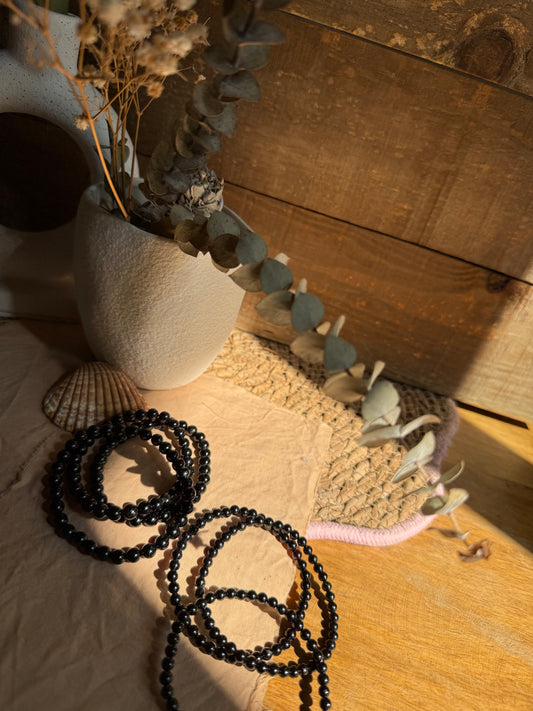 Pulsera Turmalina 4mm (Protección y Fuerza Interior)