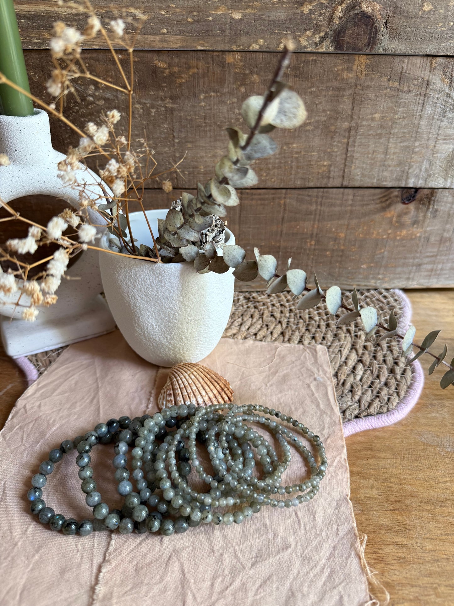 Pulsera Labradorita 6mm (Transformación, Protección y Equilibrio)