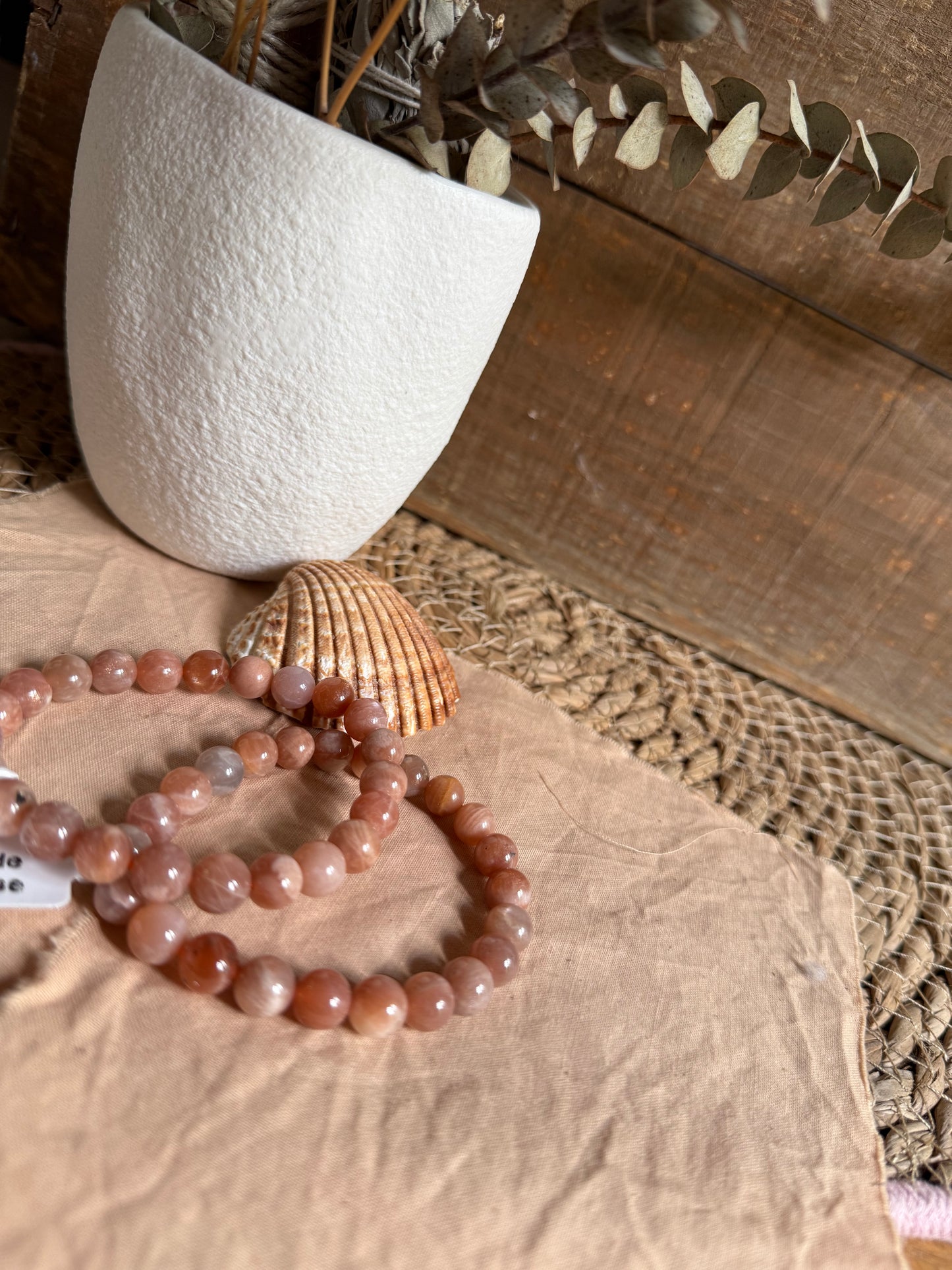 Pulsera Piedra Lunar 8mm (Amor Propio, Intuición y Conexión Femenina)