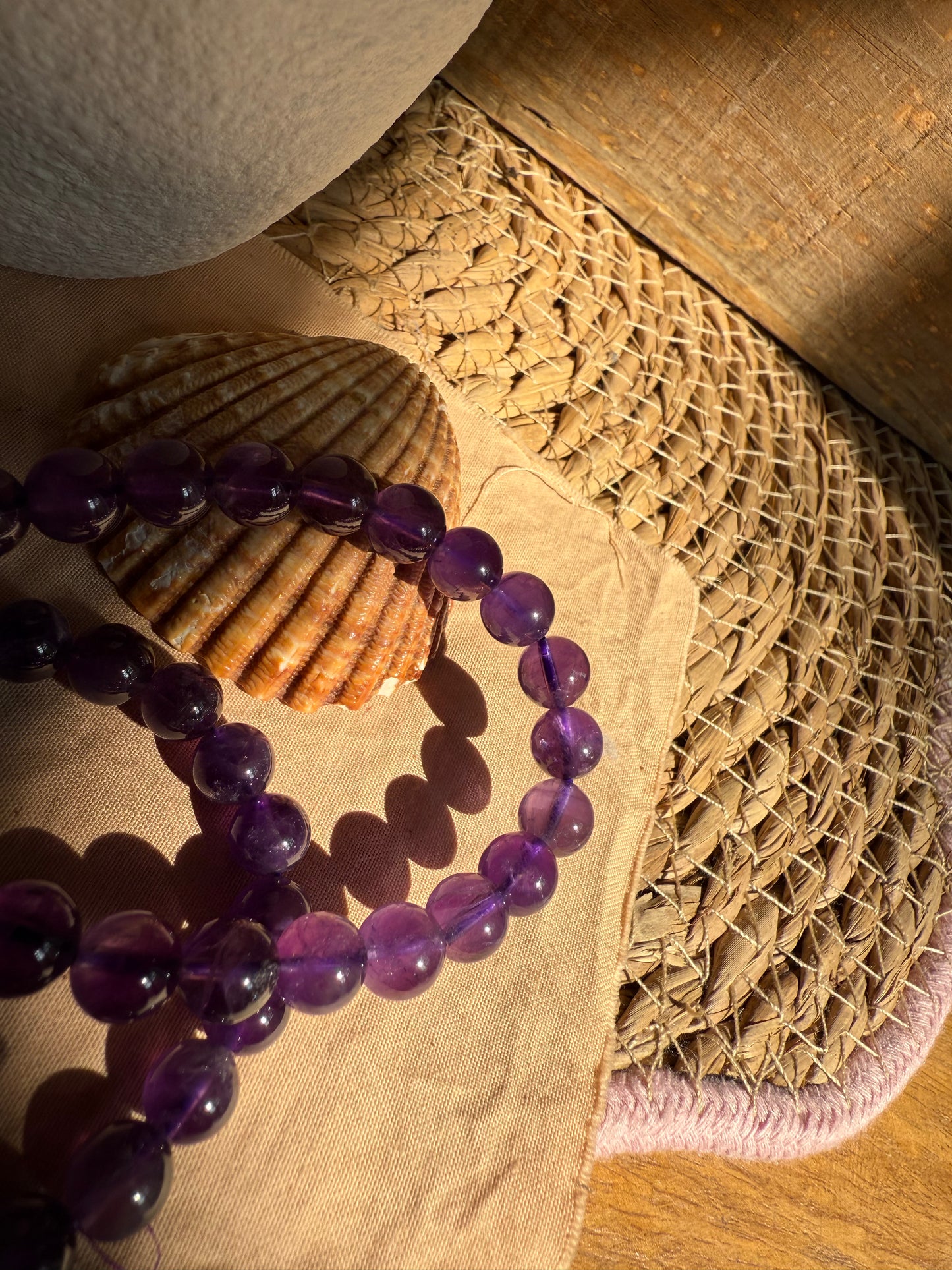 Pulsera Amatista 8mm (Espiritualidad, Calma, Sanación y Protección)