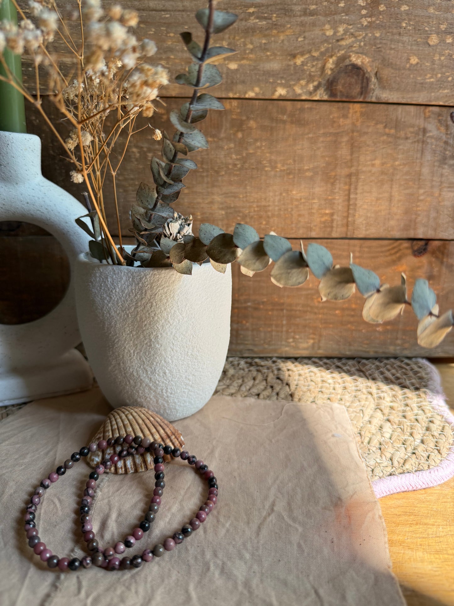 Pulsera de Rodonita 4mm (Perdón, Compasión y Sanación Emocional)