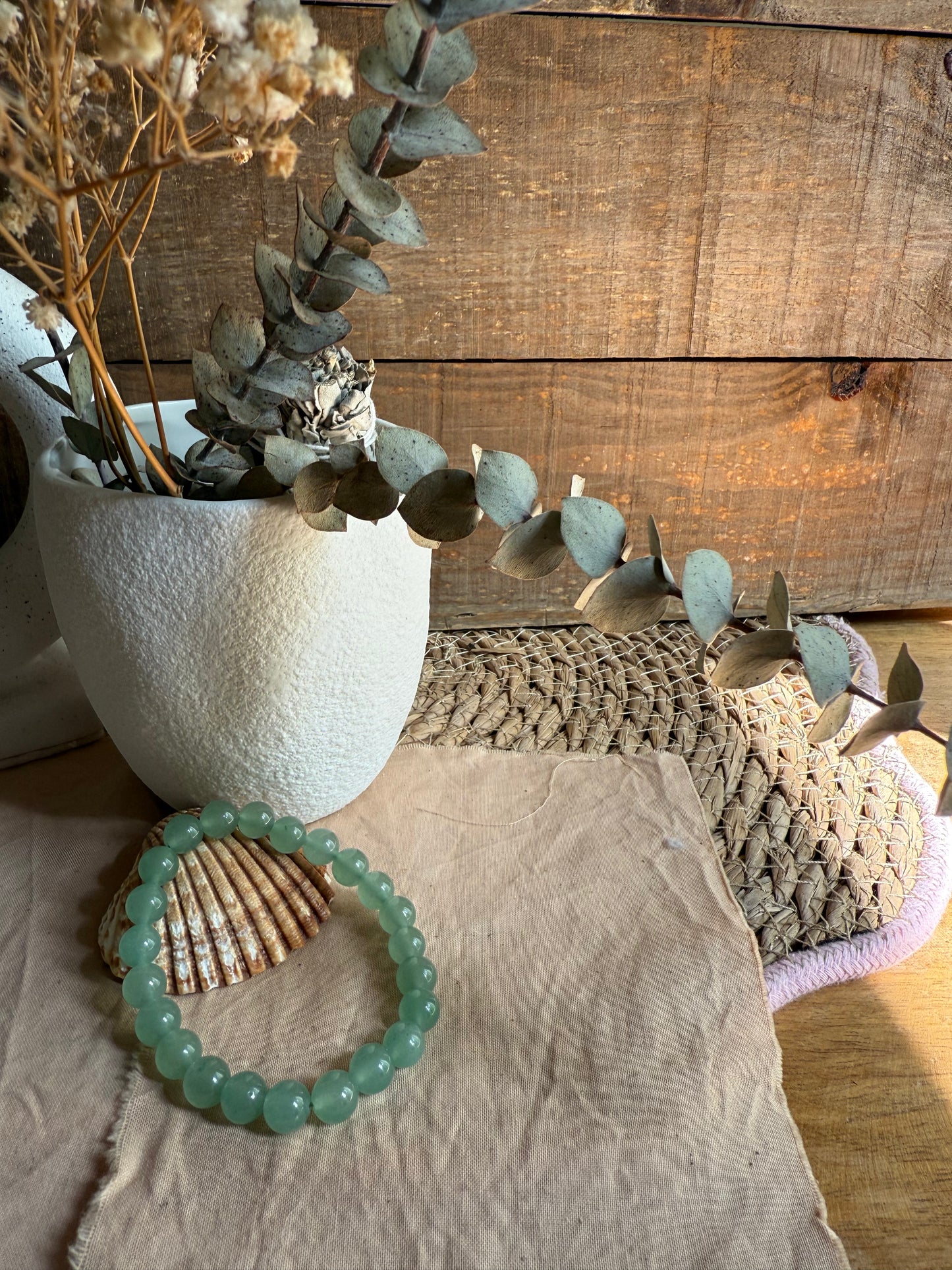 Pulsera Cuarzo Verde 8mm (Sanación, Renacimiento y Equilibrio)