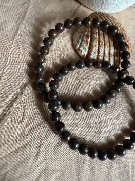 Pulsera Broncita 6mm (Fortaleza, Energía y Firmeza)