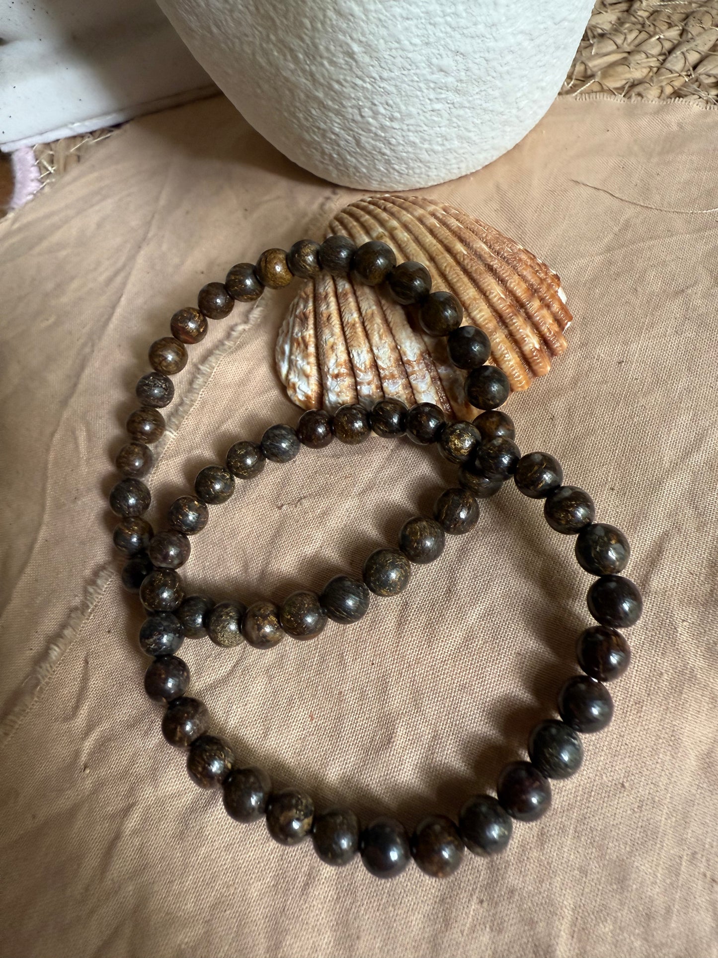 Pulsera Broncita 6mm (Fortaleza, Energía y Firmeza)